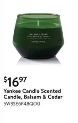 Walmart Yankee Candle Scented Candle, Balsam & Cedar offer