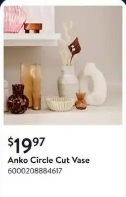 Walmart Anko Circle Cut Vase offer