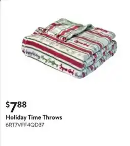 Walmart Holiday Time Throws offer