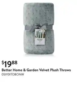 Walmart Better Home & Garden Velvet Plush Throws offer