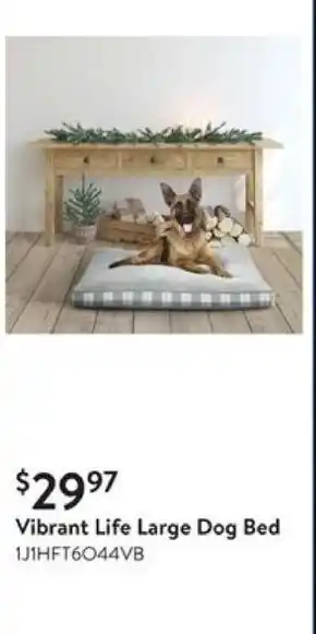 Walmart Vibrant Life Large Dog Bed offer