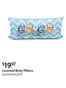 Walmart Licensed Body Pillows offer