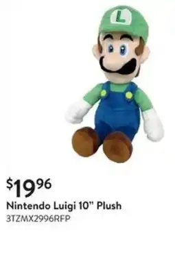 Walmart Nintendo Luigi 10" Plush offer