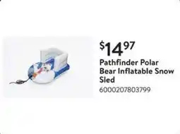 Walmart Pathfinder Polar Bear Inflatable Snow Sled offer