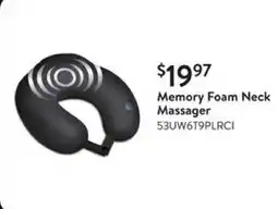 Walmart Memory Foam Neck Massager offer