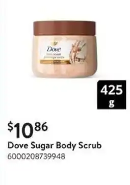 Walmart Dove Sugar Body Scrub offer