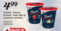 Fortinos YOPLAIT SOURCE PROTEIN TUBS, 650 G offer