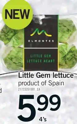 Fortinos LITTLE GEM LETTUCE, 4'S offer