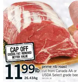Fortinos PRIME RIB ROAST offer
