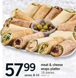 Fortinos MEAT & CHEESE WRAPS PLATTER 16 PIECES offer