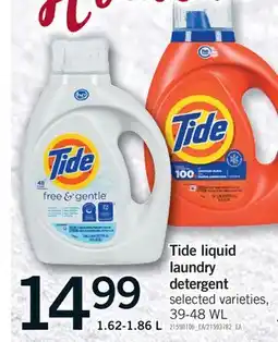 Fortinos TIDE LIQUID LAUNDRY, 1.62-1.86 L offer