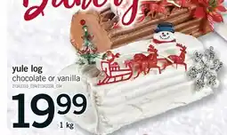 Fortinos YULE LOG CHOCOLATE OR VANILLA, 1 KG offer