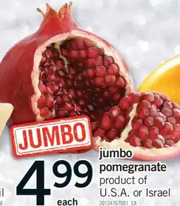 Fortinos JUMBO POMEGRANATE offer