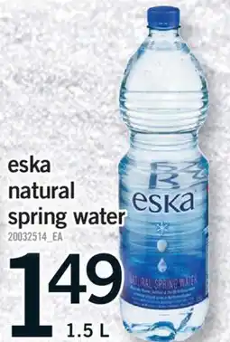 Fortinos ESKA NATURAL SPRING WATER, 1.5 L offer