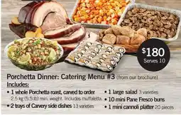 Fortinos PORCHETTA DINNER: CATERING MENU #3 offer