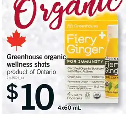 Fortinos GREENHOUSE ORGANIC WELLNESS SHOTS, 4x60 mL offer