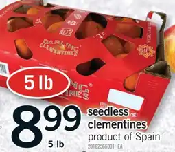 Fortinos SEEDLESS CLEMENTINES, 5 LB offer