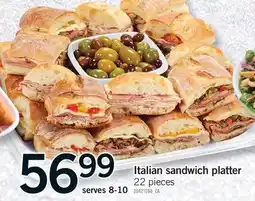 Fortinos ITALIAN SANDWICH PLATTER, 22 PIECES offer