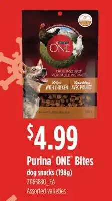 Fortinos PURINA ONE BITES DOG SNACKS, 198G offer
