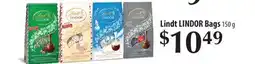 Fortinos LINDT LINDOR BAGS, 150 G offer