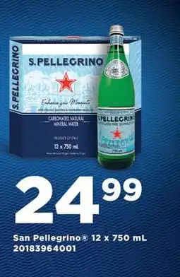 Fortinos SAN PELLEGRINO , 12 X 750 ML offer