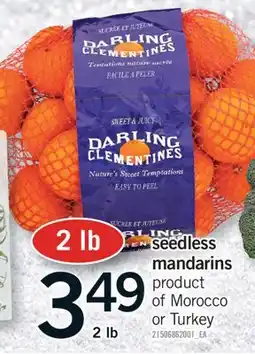 Fortinos SEEDLESS MANDARINS, 2 LB offer