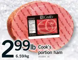 Fortinos COOK'S PORTION HAM offer