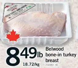 Fortinos BELWOOD BONE-IN TURKEY BREAST offer