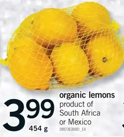 Fortinos ORGANIC LEMONS, 454 g offer