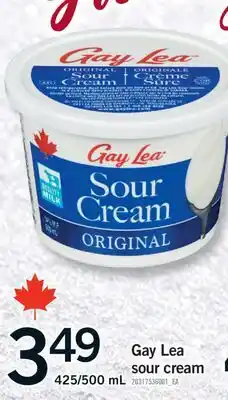Fortinos GAY LEA SOUR CREAM, 425/500 ML offer
