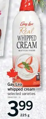 Fortinos GAY LEA WHIPPED CREAM, 225 G offer