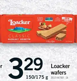 Fortinos LOACKER WAFERS, 150/175 G offer