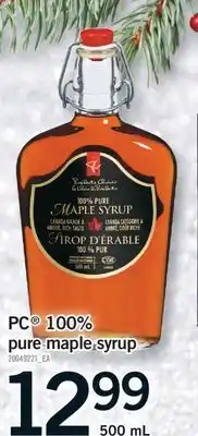 Fortinos PC 100% PURE MAPLE SYRUP, 500 mL offer