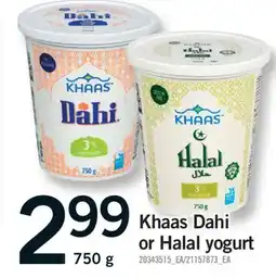 Fortinos KHAAS DAHI OR HALAL YOGURT, 750 G offer