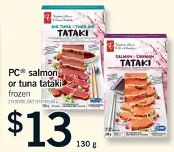 Fortinos PC SALMON OR TUNA TATAKI, 130 G offer