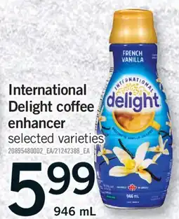 Fortinos INTERNATIONAL DELIGHT COFFEE ENHANCER, 946 ML offer