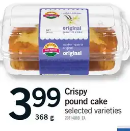 Fortinos CRISPY POUND CAKE, 368 G offer