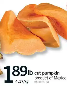 Fortinos CUT PUMPKIN offer