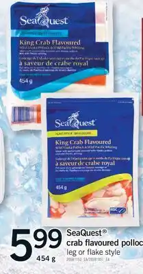 Fortinos SEAQUEST CRAB FLAVOURED POLLOCK, 454 g offer