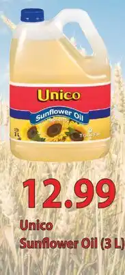 Fortinos UNICO SUNFLOWER OIL, (3 L) offer