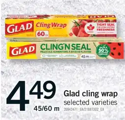 Fortinos GLAD CLING WRAP, 45/60 m offer