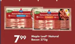 Fortinos MAPLE LEAF NATURAL BACON, 375G offer