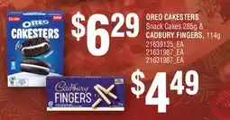 Fortinos OREO CAKESTERS SNACK CAKES, 285G & CADBURY FINGERS, 114G offer