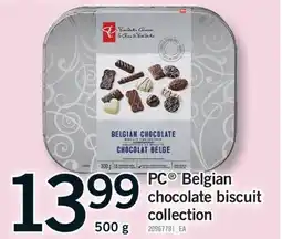 Fortinos PC BELGIAN CHOCOLATE BISCUIT COLLECTION, 500 G offer