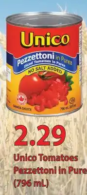 Fortinos UNICO TOMATOES PEZZETTONI IN PURE, (796 ML) offer