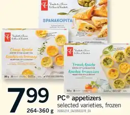 Fortinos PC APPETIZERS, 264-360 G offer