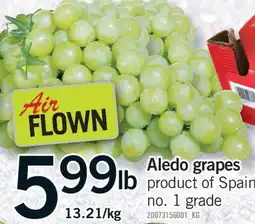 Fortinos ALEDO GRAPES offer