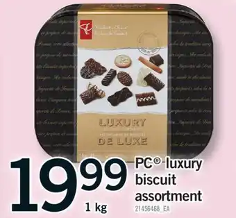 Fortinos PC LUXURY BISCUIT ASSORTMENT, 1 KG offer