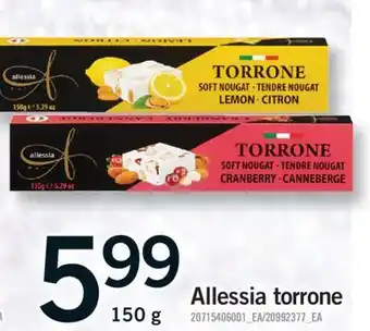 Fortinos ALLESSIA TORRONE, 150 G offer
