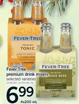 Fortinos FEVER TREE PREMIUM DRINK MIXERS, 4X200 ML offer